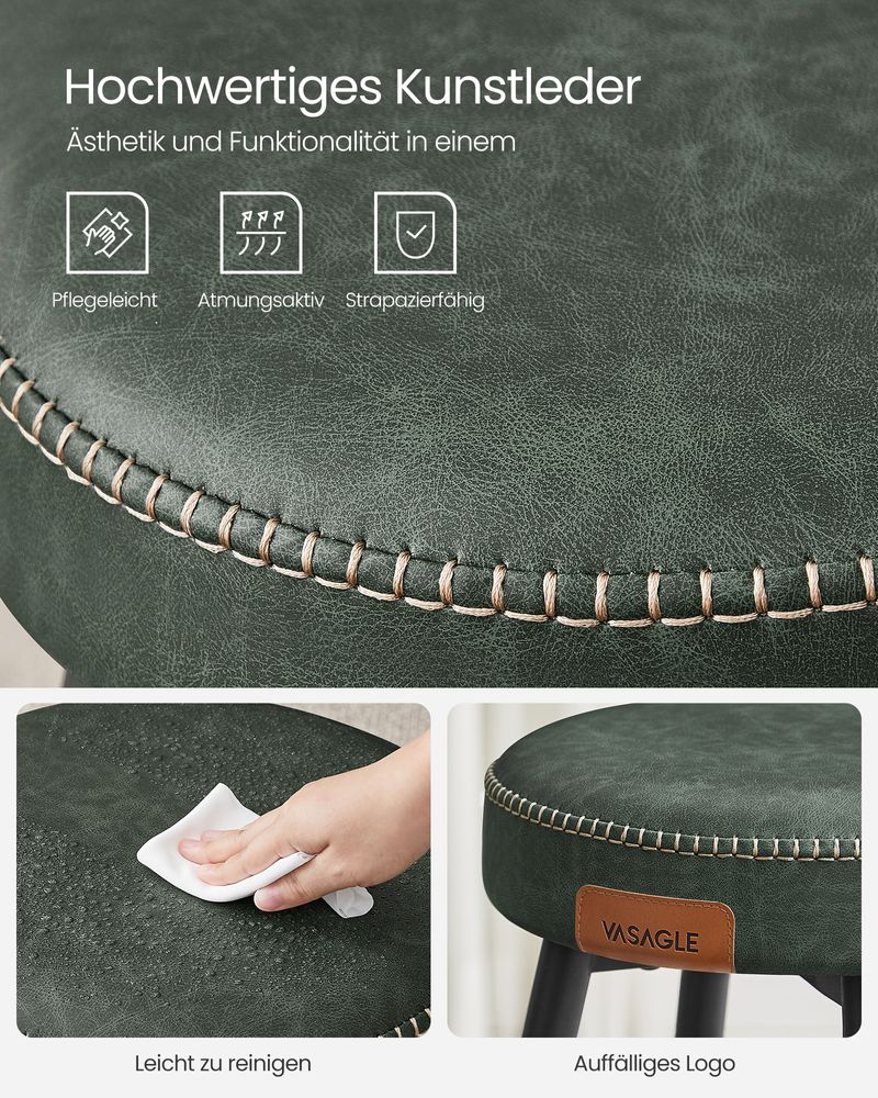 Set van 2 Barkrukken - Luxe Keukenstoelen - Verstelbare Poten - De Vries Meubels