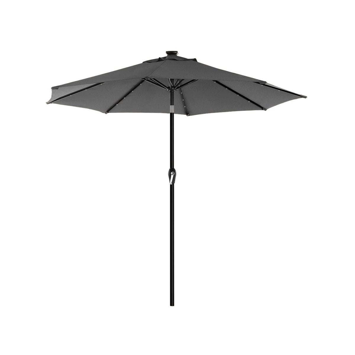Solar LED Parasol Ø 2.7 of 3 Meter - Tuinparasol met Kantelfunctie - De Vries Meubels