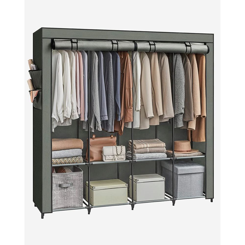 Stoffgarderobe mit Hängefächern und Regalen – Geräumige und praktische Aufbewahrungslösung