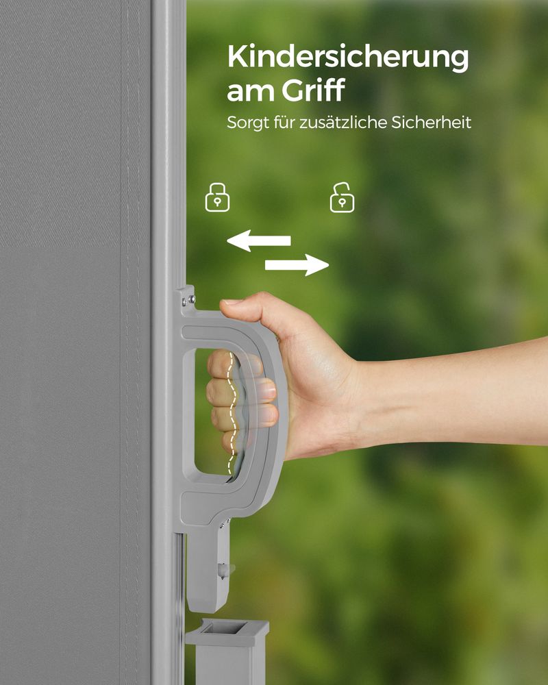 Tuinscherm 140 cm Hoog - Uitschuifbaar Balkonscherm - Zonnescherm - De Vries Meubels