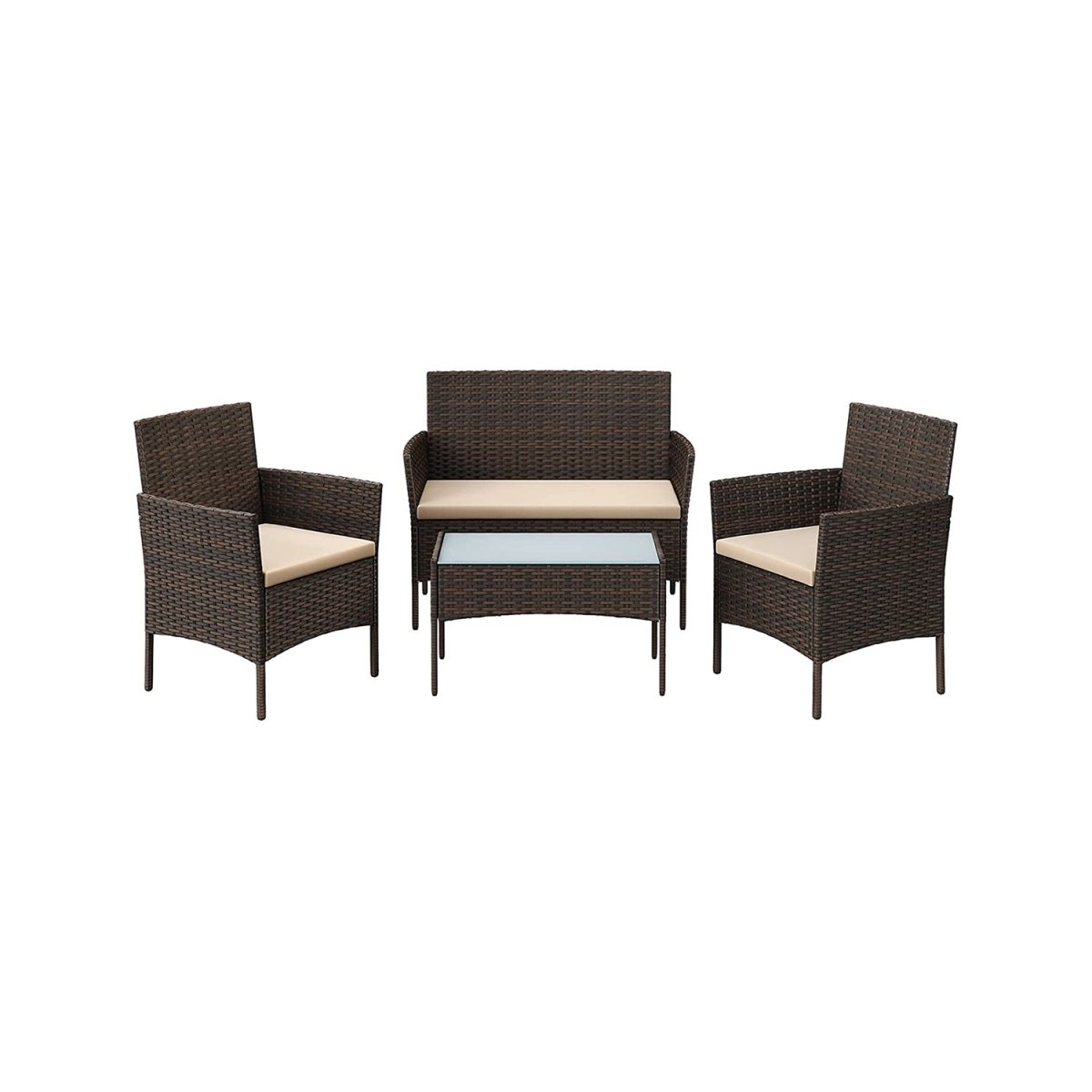 Tuinset met Rattanlook - Balkonset - Tuinstoelen met Tafeltje - De Vries Meubels
