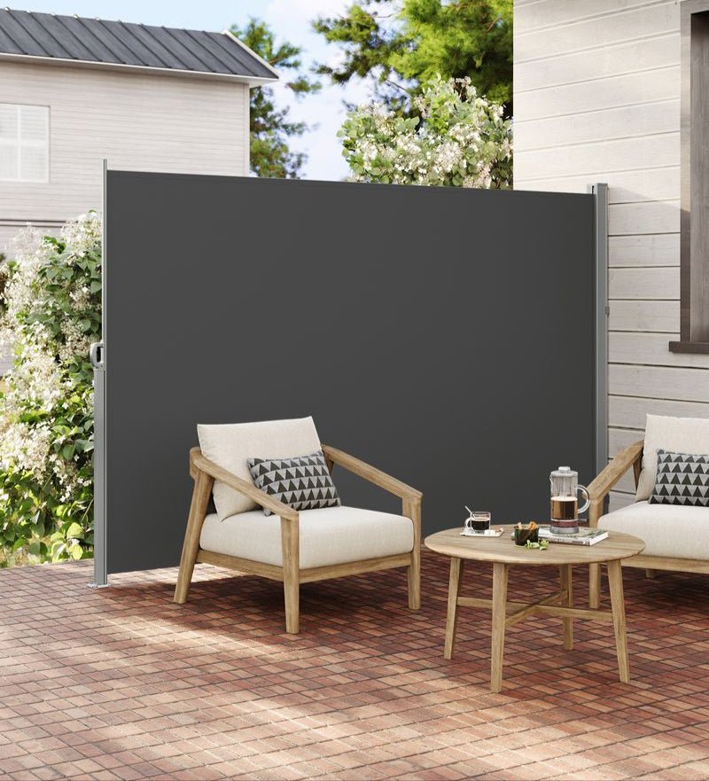 Uitschuifbaar Tuinscherm - Windscherm - Zonnescherm 160 cm hoog - De Vries Meubels