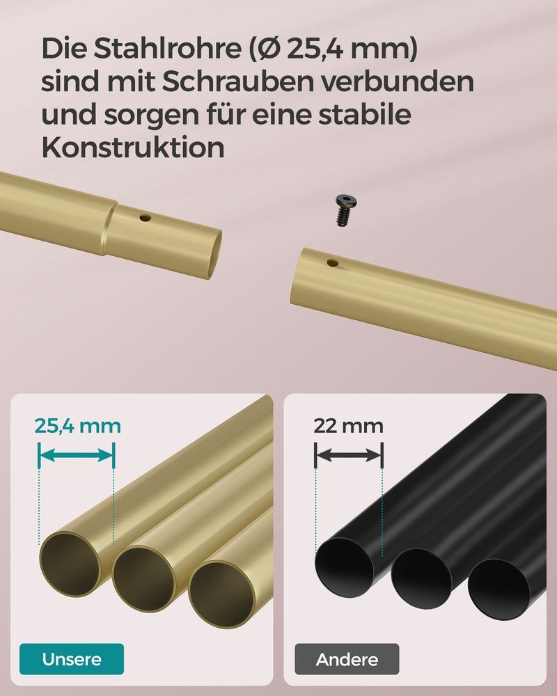 Verrijdbare Kledingrek met Groot Draagvermogen - Praktisch & Veelzijdig - De Vries Meubels