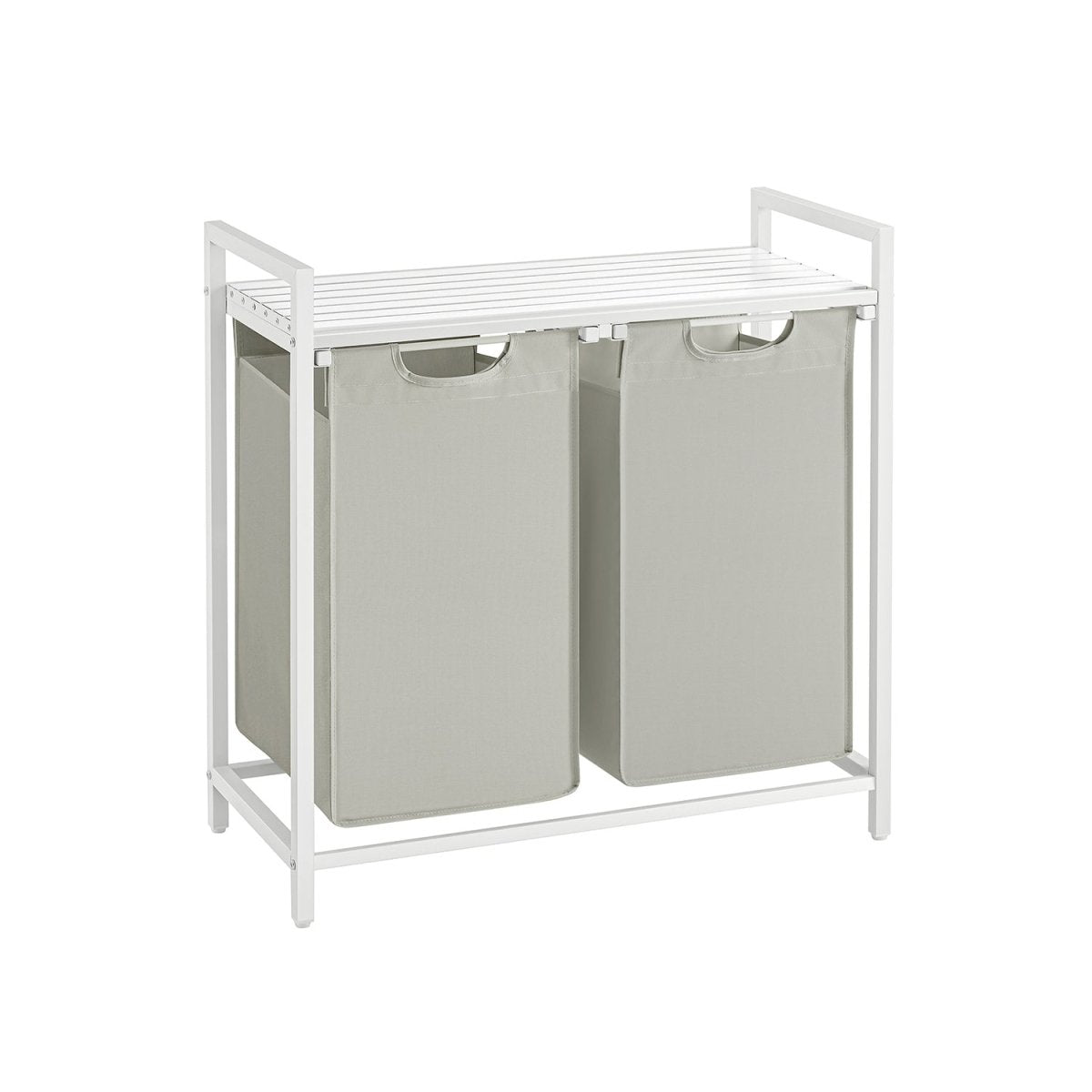 Wasmand - Mand met 2 Vakken - 2 Afneembare Zakken - De Vries Meubels