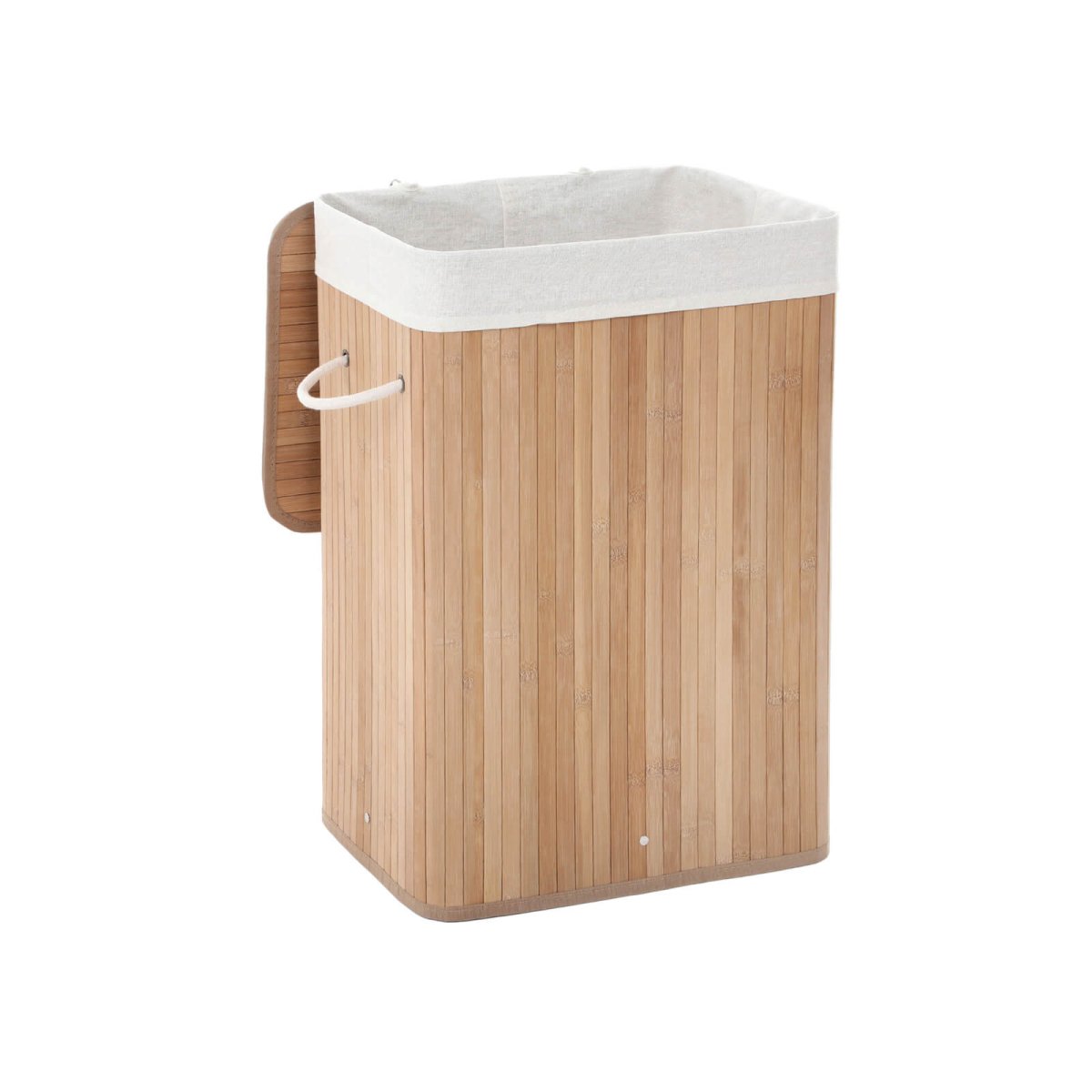 Wasmand van Bamboe – Opvouwbare Wasbox met Uitneembare Waszak - De Vries Meubels