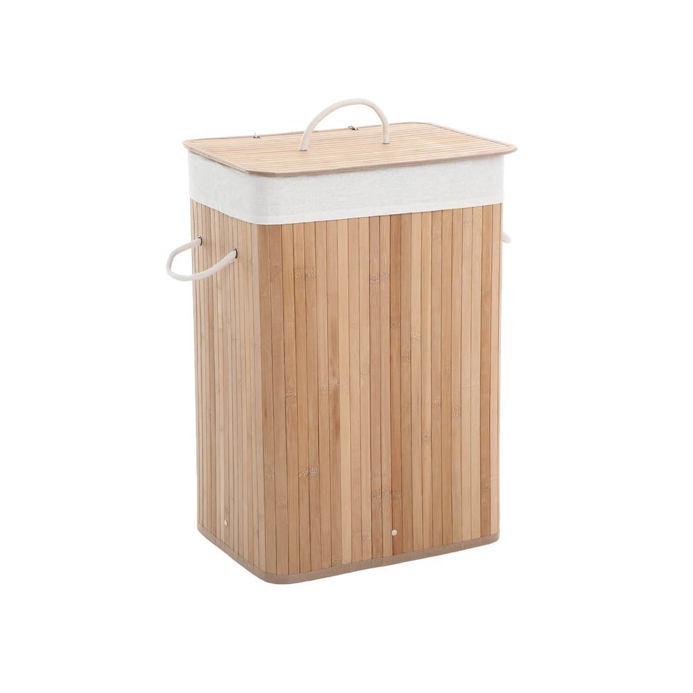 Wasmand van Bamboe – Opvouwbare Wasbox met Uitneembare Waszak - De Vries Meubels