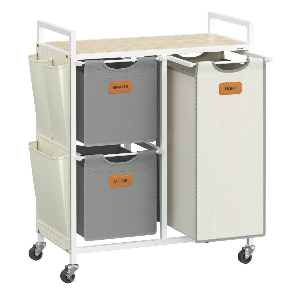 Wasmand Wagen - Waswagen - Wasmand op Wieltjes - De Vries Meubels