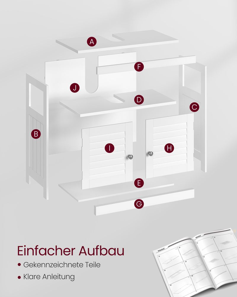 Wastafelkast - Badkamerkast - Kast onder wastafel - De Vries Meubels