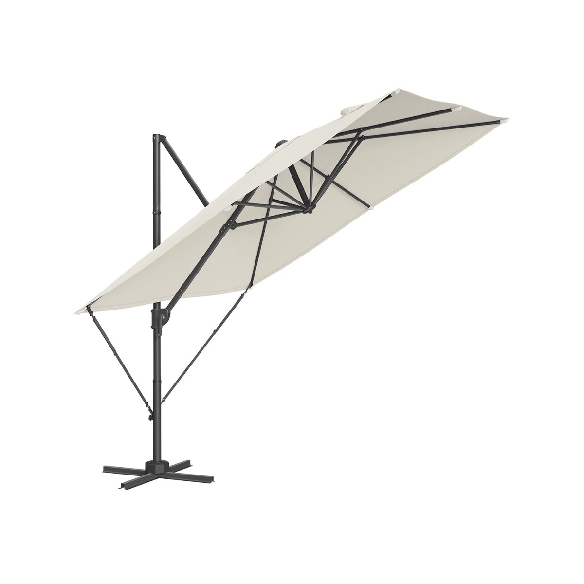 Zweefparasol 270 x 270 cm - Compleet Verstelbaar en 360° draaibaar - De Vries Meubels