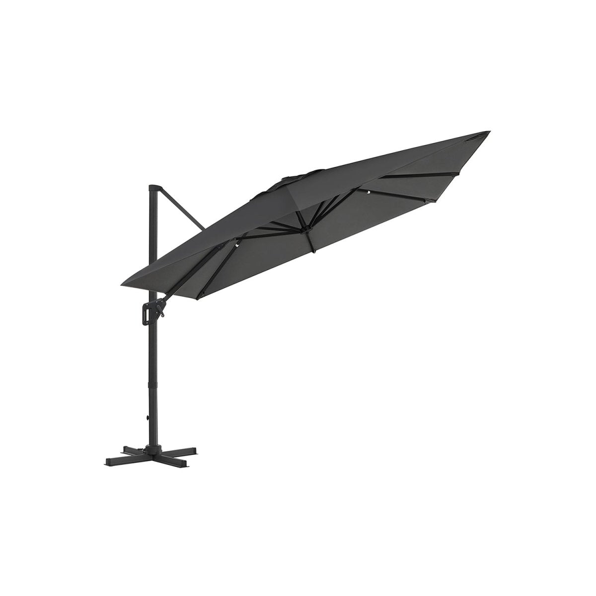 Ampelschirm 290 x 290 cm - Stufenlos verstellbar - Neigbar und 360° Drehfunktion