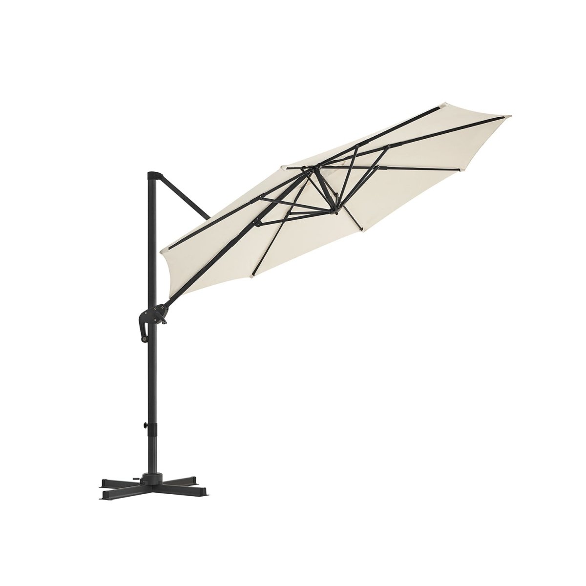 Freiarm-Sonnenschirm Ø300 cm – Verstellbar & UV-Schutz – 360° drehbar